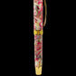 Gold “Tickled Pink” Handmade Rollerball Pen, One of a Kind, Handcrafted in CO. Ink, Velvet Sleeve, and Pen Box Included, By Highlander Pen. [ML-RB-1201-03]