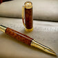 Exotic Rare Snakewood, Gold Rollerball Pen, Artisan Handcrafted Writing Instrument. Handmade Custom in Colorado. One of a Kind. - HighlanderPen