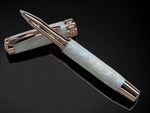 “Pearly Opal”, One of a Kind, Rose Gold, Handmade Custom Acrylic Rollerball Pen. Artisan Rare & Unique, Completely Handcrafted  in Co, US - HighlanderPen