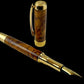 Exotic Thuya Burl Wood Handcrafted Luxury Gold Fountain Pen, Handmade in Colorado. Ink, Converter, Sleeve, & Box Included. By Highlander Pen [ML-FP-1113-01]