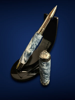 Handcrafted “Cumulus” Black Titanium Rollerball Pen by Highlander