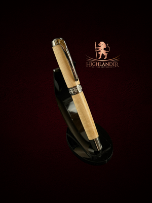 Exotic Birds Eye Maple | Black Titanium Rollerball Pen - Memorable Handmade Gift