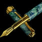 Handcrafted Kona Blue | Gold Fountain Pen by Highlander | Perfect For Collectors and Writing Enthusiasts