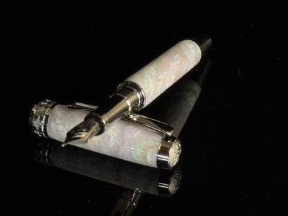 Black Opal | Black Titanium Fountain Pen | Handcrafted by Highlander