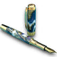 Elegant “Purple and Gold” Handcrafted Luxury Gold Fountain Pen, One of a Kind, Handmade in Colorado. Ink, Converter, Sleeve, & Box Included. - HighlanderPen