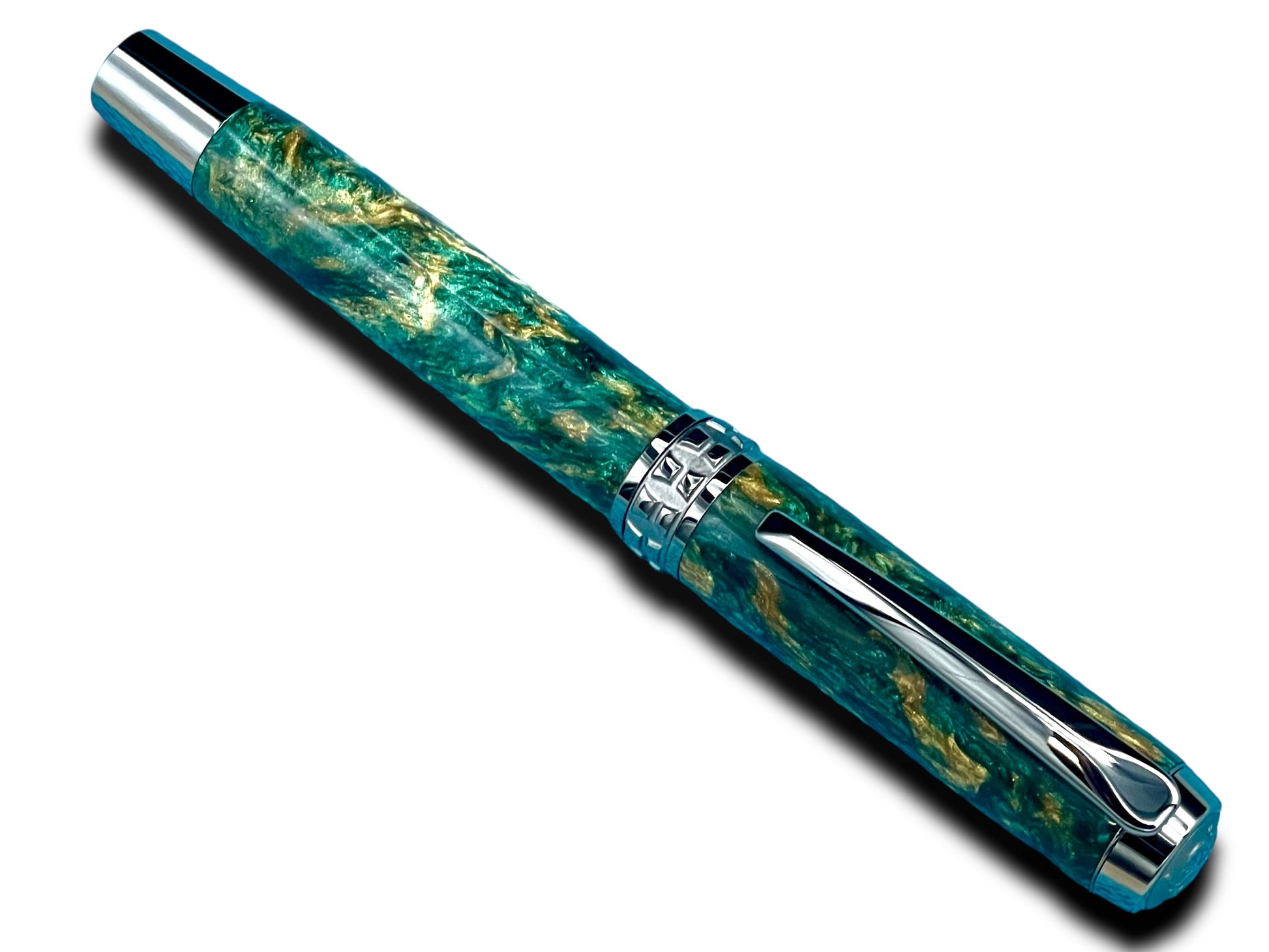 Timeless “British Racing Green” Black Titanium Rollerball Pen, Artisan Handcrafted Writing Instrument. Handmade in CO. Ink, Sleeve, & Box Included - HighlanderPen