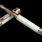 Highlander Edinburgh “Pearly Opal” Rose Gold Fountain Pen, One of a Kind, Handcrafted in CO. Ink, Converter, Pen Sleeve, & Box Included. - HighlanderPen