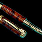 Exotic Thuya Burl Wood~Highlander Handcrafted Gold Rollerball Pen, One of a Kind, Handmade in CO. Ink, Velvet Sleeve, and Pen Box Included. (ML-RB-0926-03) - HighlanderPen