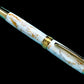 Elegant “Ivory and Gold” Handcrafted Luxury Gold Fountain Pen, One of a Kind, Handmade in Colorado. Ink, Converter, Sleeve, & Box Included. - HighlanderPen