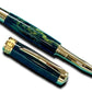 Elegant “Northern Lights” Handcrafted Gold Rollerball Pen, One of a Kind, Handmade in Colorado. Ink, Velvet Sleeve, and Pen Box Included. - HighlanderPen