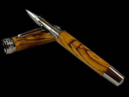 Certified Bethlehem Olivewood Black Titanium Rollerball Pen [ML-RB-0203-01]