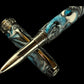 Striking "Icelandic Waterfall" Black Titanium Rollerball Pen - Memorable Handmade Gift