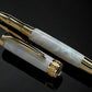 “Pearly Opal”, One of a Kind Gold SKYE, Handmade Custom Acrylic Rollerball Pen. Artisan Rare & Unique, Completely Handcrafted  in Co, USA - HighlanderPen