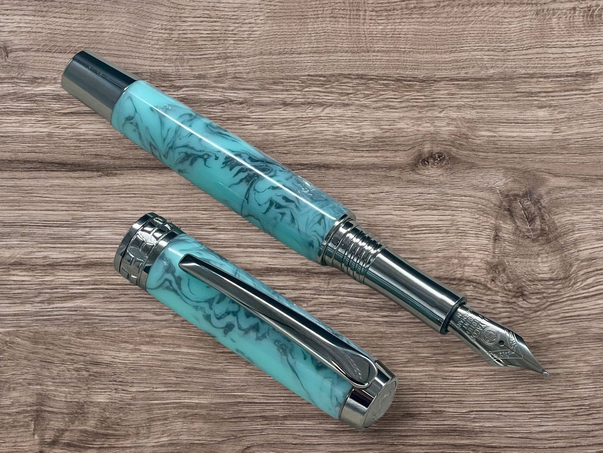 Timeless “Tiffany” Black Titanium Fountain Pen, Artisan Handcrafted Writing Instrument. Simple to Use. Handmade in Colorado. - HighlanderPen