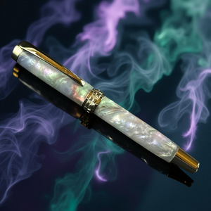 Mystic Opal 2 | Black Titanium Fountain Pen | Handcrafted by Highlander