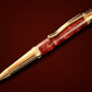 Red Gold "Radiant Ruby" | Handmade Glasgow Ballpoint Pen - The Perfect Gift