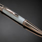 Pearly White, One of a Kind, Rose Gold, Pearlescent Acrylic Ballpoint Pen. Custom Handcrafted, Artisan Rare, Handmade in Colorado. - HighlanderPen