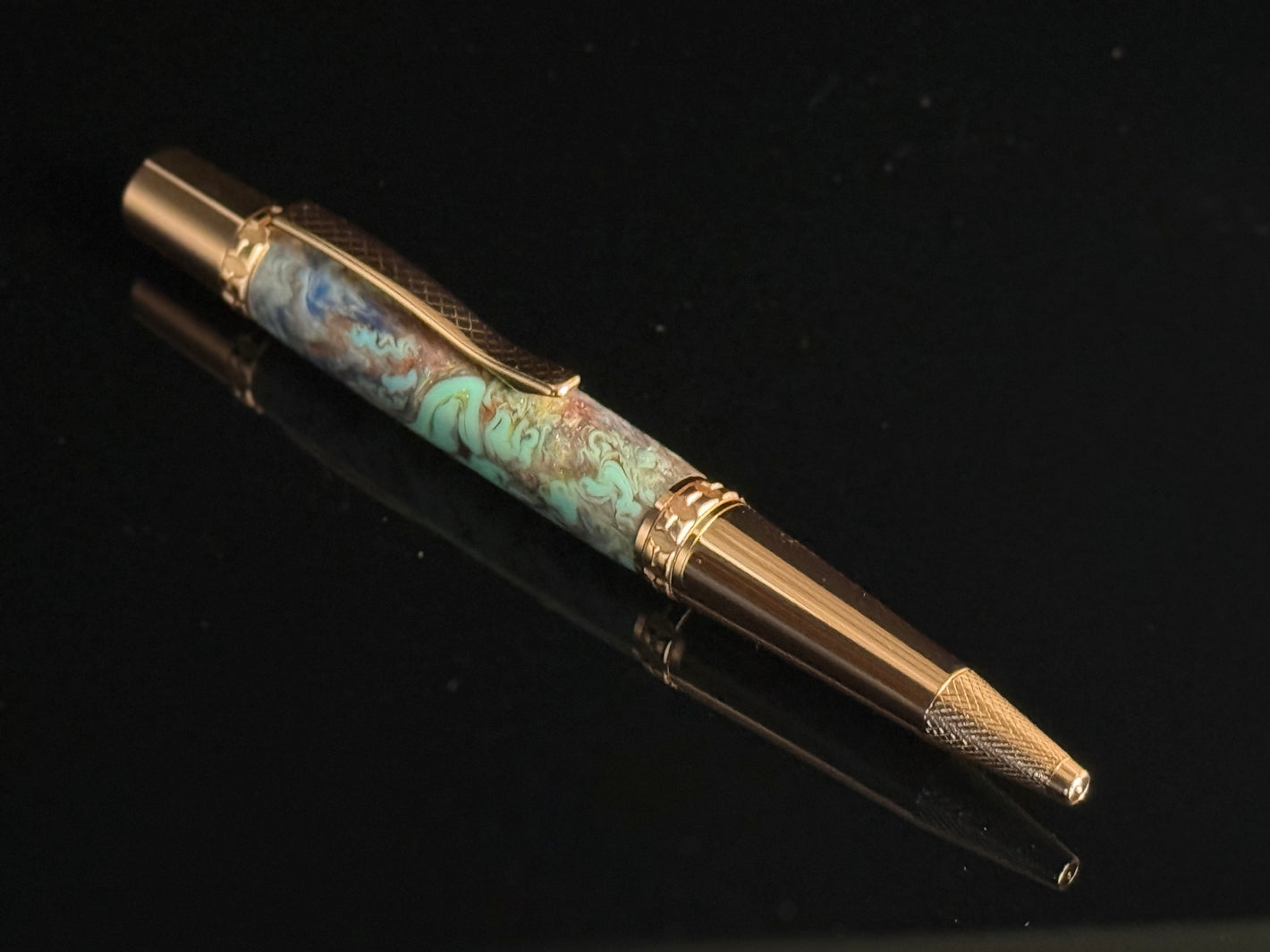 Highlander “Mohave Copper” | Red Gold Ballpoint Pen | Handmade in Colorado