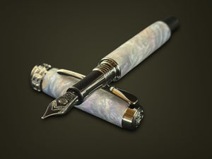 Black Titanium “Black Opal” | Handmade Fountain Pen | By Highlander | Loyalty | Purity | Good Luck