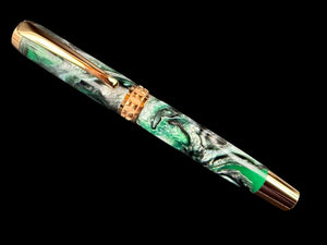 “Artemis” Red Gold Rollerball Pen