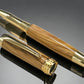 One of a Kind, Gold & Wood, Handmade Custom Bethlehem Olivewood Rollerball Pen. Artisan Rare & Unique, Completely Handcrafted in Co, USA - HighlanderPen