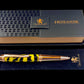 Rose Gold "Lemon Zebra" Handmade Glasgow Ballpoint Pen. One of a Kind, Handcrafted by Highlander Pen in CO. Box, Ink, & Sleeve Included. [ML-BP-1209-02]