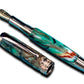 Striking “Green-Bronze Acrylic” Rose Gold Fountain Pen, One of a Kind, Handmade in Colorado. Ink, Converter, Pen Sleeve & Box Included. - HighlanderPen