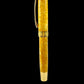 Gold “Mayan Gold” Handmade Acrylic Rollerball Pen, One of a Kind, Handcrafted in CO. Ink, Velvet Sleeve, and Pen Box Included, By Highlander Pen. [ML-RB-1201-02]