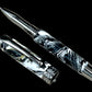 Black Titanium Handmade Acrylic Rollerball Pen. Luxury, Handcrafted in Colorado. Ink, Box & Sleeve Included, by Highlander Pen. [ML-RB-1010-01]