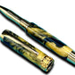 Elegant “Gold Swirl” Handcrafted Gold Rollerball Pen, One of a Kind, Handmade in Colorado. Ink, Velvet Sleeve, and Pen Box Included. - HighlanderPen