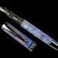 Black Titanium “Amethyst Opal” Handmade Fountain Pen, One of a Kind. Ink, Converter, Box & Sleeve Included. Handcrafted By Highlander Pen. [ML-FP-1219-01]