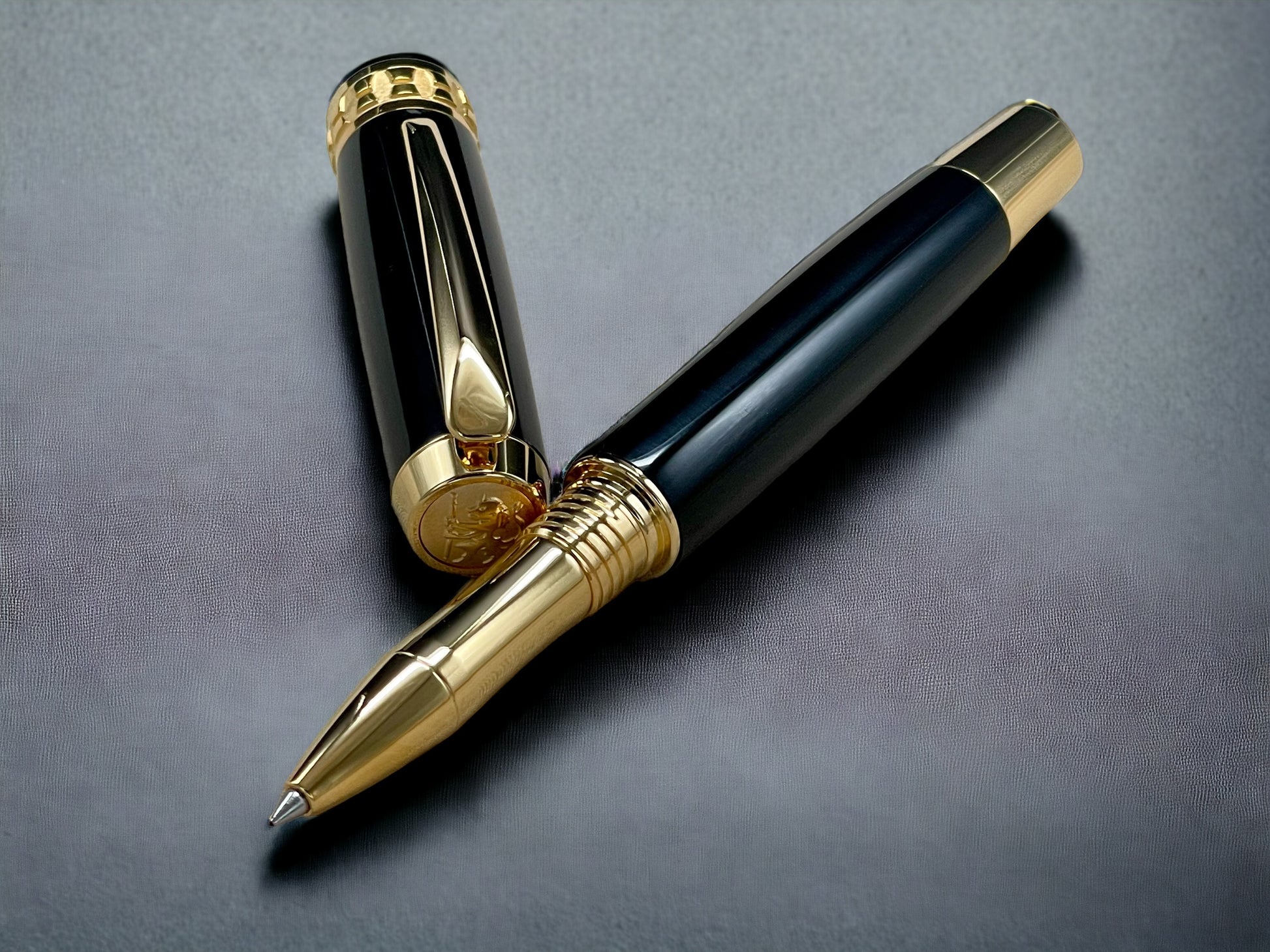 Exotic Gaboon Ebony, Gold Highlander SKYE, One of a Kind Handcrafted Rollerball Pen. Custom, Artisan Rare and Unique, Handmade in CO - HighlanderPen