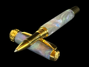 Handcrafted “Mystic Opal” | Gold Rollerball Pen | By Highlander | The Perfect Gift
