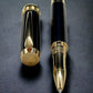 Exotic Gaboon Ebony Gold Rollerball Pen, Artisan Handcrafted Writing Instrument. Handmade Custom in Colorado. One of a Kind. - HighlanderPen