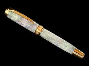 Mystic Opal Red Gold Rollerball Pen | Handmade Luxury Pen | Schmidt #6 Nib | Made in Colorado | Highlander