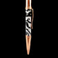 Rose Gold "White Zebra" Handmade Glasgow Ballpoint Pen. One of a Kind, Handcrafted by Highlander Pen in CO. Box, Ink, & Sleeve Included. [ML-BP-1205-01]