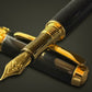 Highlander “Signature Onyx” | Gold Fountain Pen | Handcrafted Resin