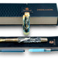 Elegant “Black and Gold” Handcrafted Luxury Gold Fountain Pen, One of a Kind, Handmade in Colorado. Ink, Converter, Sleeve, & Box Included. - HighlanderPen