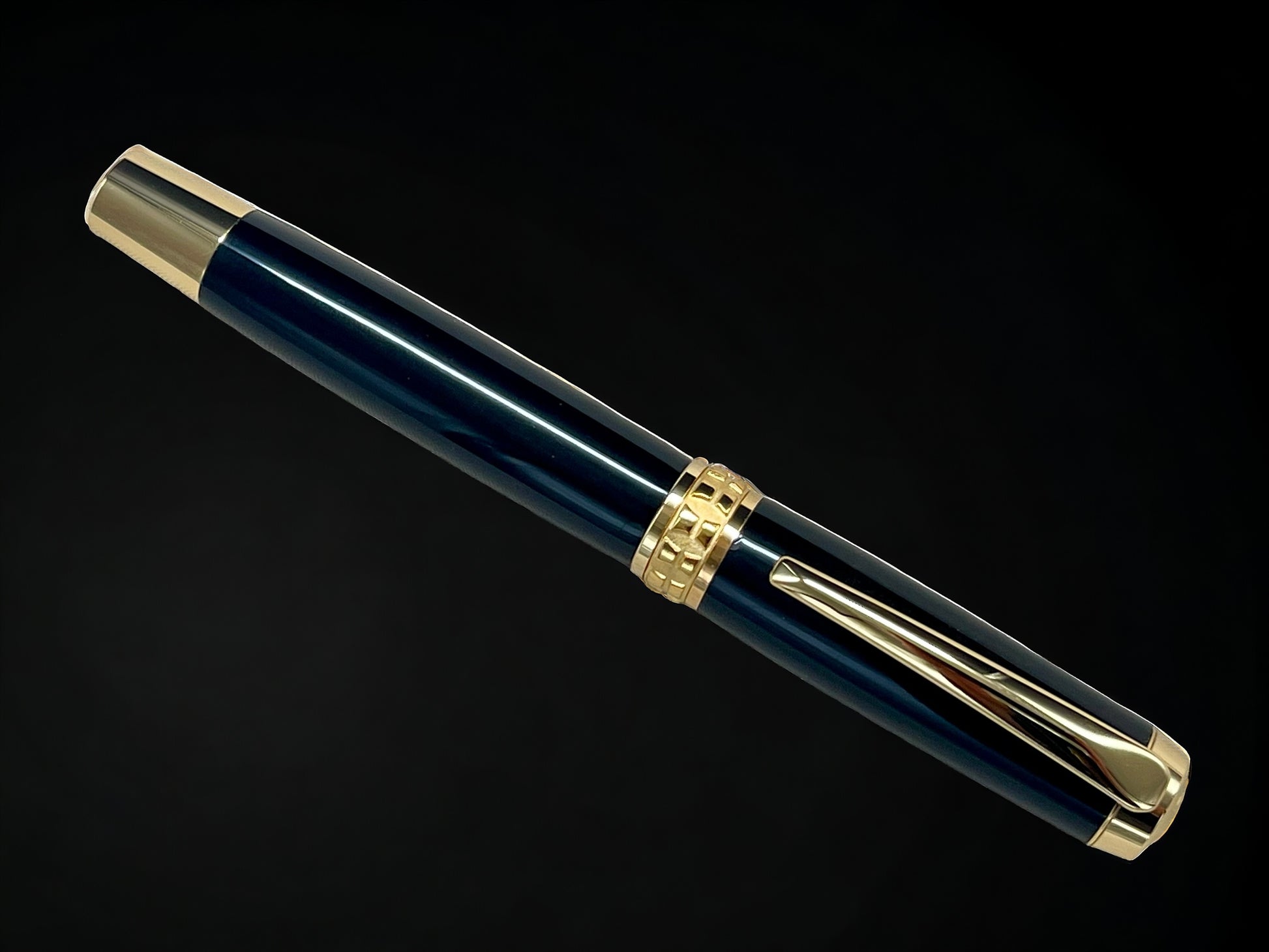 Exotic Gaboon Ebony, Gold Highlander SKYE, One of a Kind Handcrafted Rollerball Pen. Custom, Artisan Rare and Unique, Handmade in CO - HighlanderPen