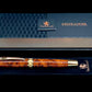 Exotic Thuya Burl Wood~Highlander Handcrafted Gold Rollerball Pen, One of a Kind, Handmade in CO. Ink, Velvet Sleeve, and Pen Box Included. (ML-RB-0926-03) - HighlanderPen