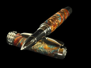 Highlander “Dragon Skin” | Black Titanium Handmade Rollerball Pen by Highlander