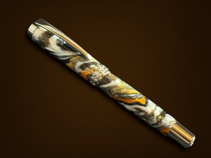 Handcrafted “Geode” | Black Titanium Fountain Pen by Highlander. Perfect for the Writing Enthusiast