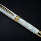 “Pearly Opal”, One of a Kind Gold SKYE, Handmade Custom Acrylic Rollerball Pen. Artisan Rare & Unique, Completely Handcrafted  in Co, USA - HighlanderPen