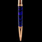 Rose Gold "Grape Zebra" Handmade Glasgow Ballpoint Pen. One of a Kind, Handcrafted by Highlander Pen in CO. Box, Ink, & Sleeve Included. [ML-BP-1205-04]