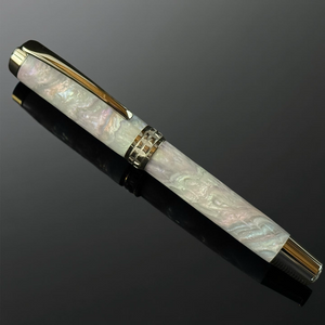 Black Titanium “Black Opal” | Handmade Fountain Pen | By Highlander | Loyalty | Purity | Good Luck