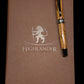 Certified Bethlehem Olivewood | Black Titanium Fountain Pen | Highlander Collection