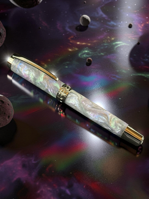 Mystic Opal | Black Titanium Rollerball Pen | Highlander Collection