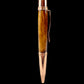 Rose Gold Exotic Thuya Burl Handmade Glasgow Ballpoint Pen. One of a Kind, Handcrafted by Highlander Pen in CO. Box, Ink, & Sleeve Included. [ML-BP-1123-02]