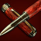 “Radiant Ruby” | Black Titanium Rollerball Pen | Highlander Collection