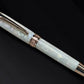 “Pearly Opal”, One of a Kind, Rose Gold, Handmade Custom Acrylic Fountain Pen. Artisan Rare & Unique, Completely Handcrafted in Colorado, USA - HighlanderPen